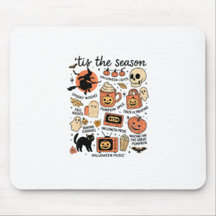 Retro Tis The Season Halloween Season Fall Design Mouse Pad