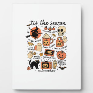 Retro Tis The Season Halloween Season Fall Design Plaque