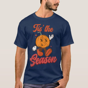 Retro Tis' The Season Hello Pumpkin Fall Vibes Tha T-Shirt