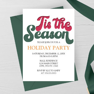 Retro ’Tis the Season Holiday Party Invitation