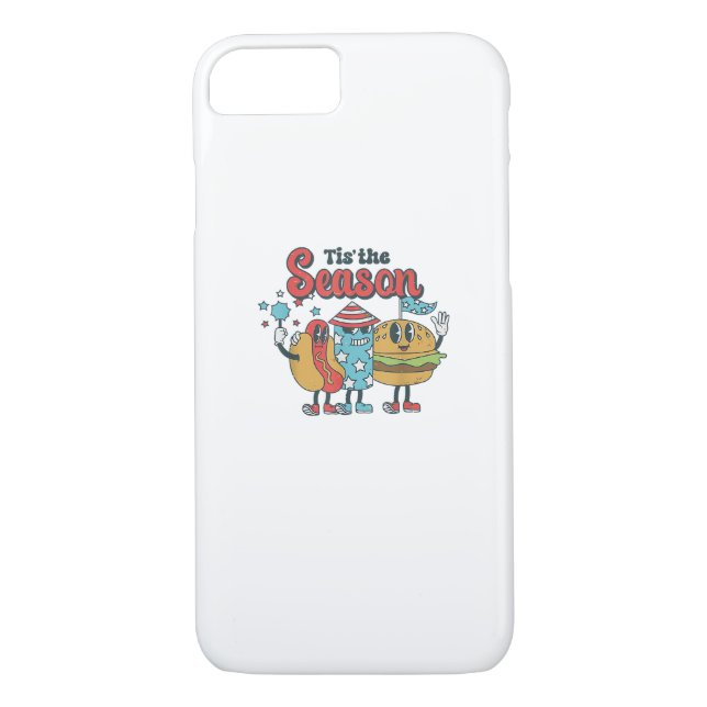 Retro Tis The Season Party In The Usa Family Case-Mate iPhone Case (Back)