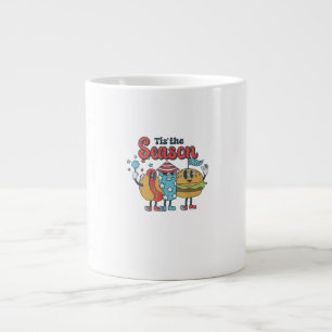 Retro Tis The Season Party In The Usa Family Large Coffee Mug
