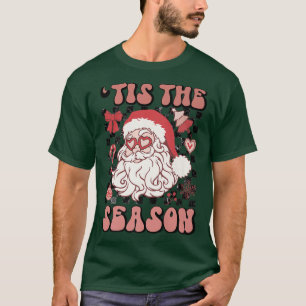 Retro Tis The Season Santa Claus Christmas Family T-Shirt
