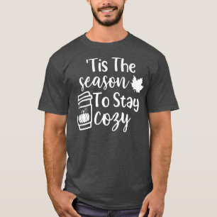 Retro Tis The Season To Stay Cosy Pumpkin Spice Fa T-Shirt