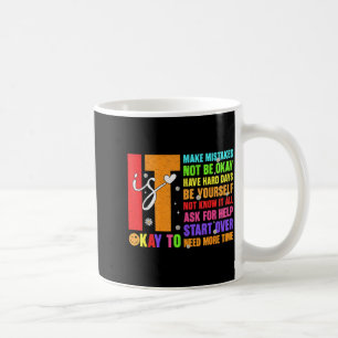 Retro to Make Mistakes Be Mental Health Coffee Mug