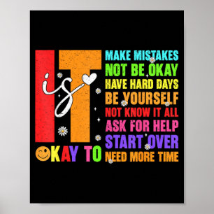 Retro to Make Mistakes Be Mental Health Poster