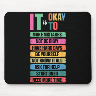 Retro To Make Mistakes Not Know Mental Health Mouse Pad
