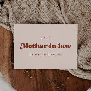 Retro To my mother-in-law on my wedding day card