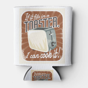 Retro Toaster Cooking Humour Can Cooler