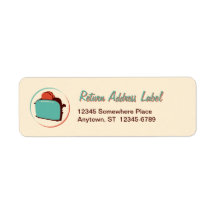 Retro Toaster Return Address Labels