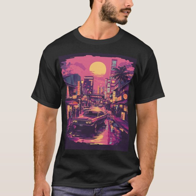 Retro Tokyo Sunset T-Shirt (Front)