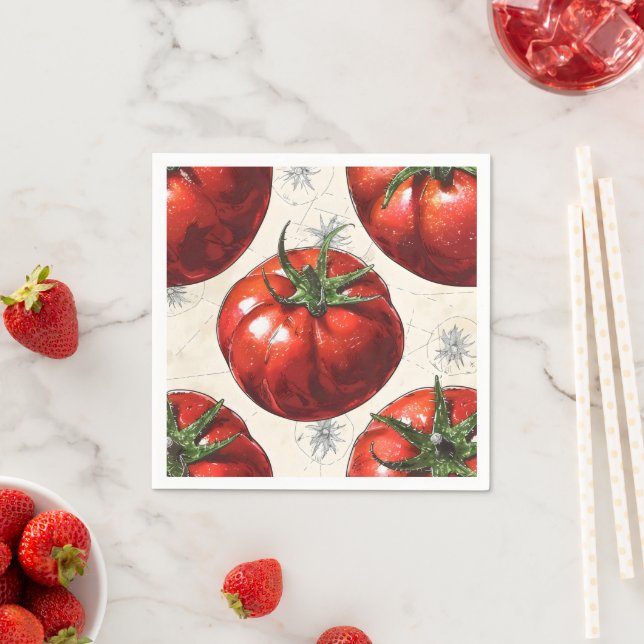 Retro Tomatoes Napkin (Insitu)