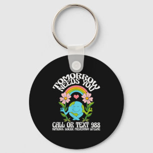 Retro Tomorrow Needs You 988 Suicide Prevention Aw Key Ring