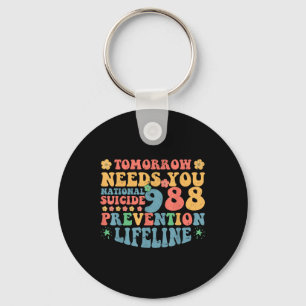 Retro Tomorrow Needs You 988 Suicide Prevention Aw Key Ring