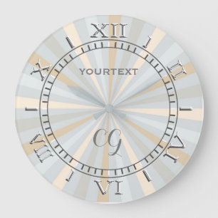 Retro Tones Harmony Classic Spinning Wheel Dial Large Clock