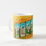 Retro Topeka Kansas  Greeting Mug<br><div class="desc">Stunning retro postcard greeting from Topeka,  Kansas
 repurposed!</div>