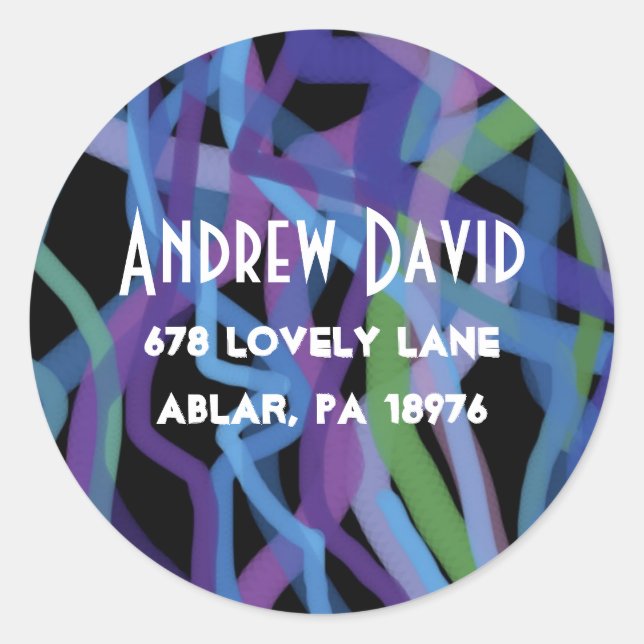 Retro Torah Bar Bat Mitzvah Reply Card Sticker (Front)