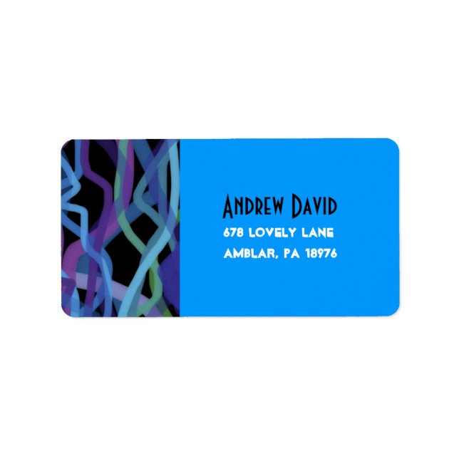 Retro Torah Bar Bat Mitzvah Return Address Sticker (Front)