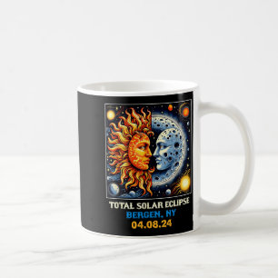 Retro Total Solar Eclipse Bergen New York Coffee Mug