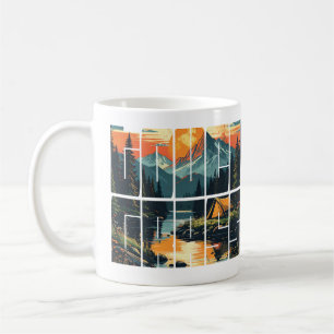 Retro Touch Grass Outdoors Typography Coffee Mug