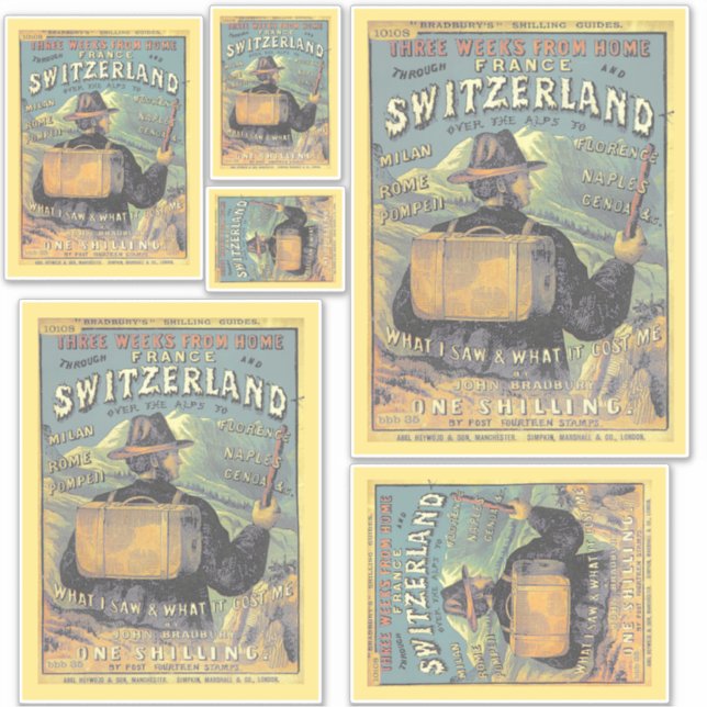 Retro Tourist Guide to Switzerland Illustration (Front)
