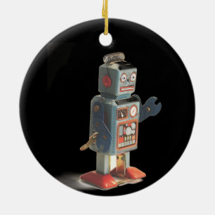 Retro Toy Robot Ceramic Ornament