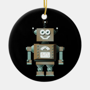 Retro Toy Robot Ornament (dk)