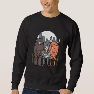 Retro Trading Forex Stock Market Bulls Vs Bears Sc Sweatshirt