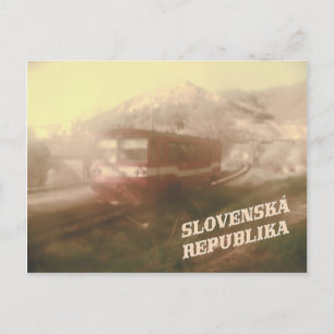 Retro Train Postcard