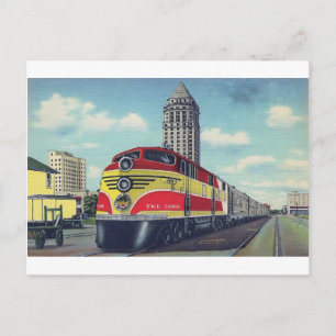 Retro Train The Champion Miami Railways Postcard