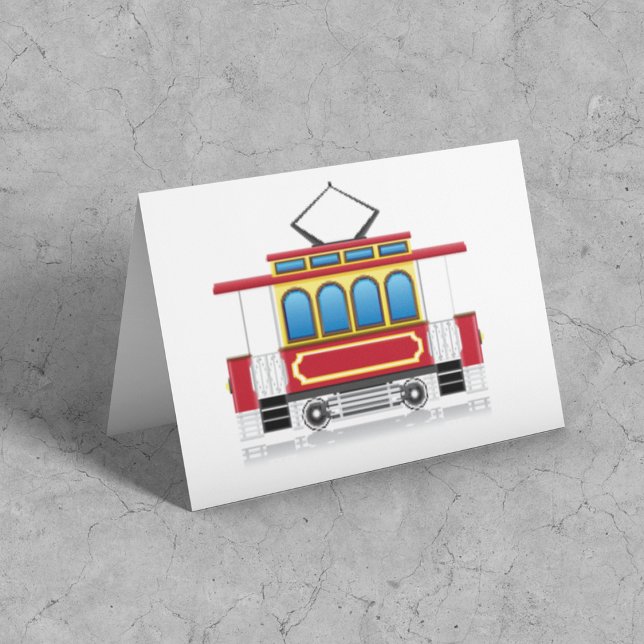 Retro Tram Illustration Card (Creator Uploaded)
