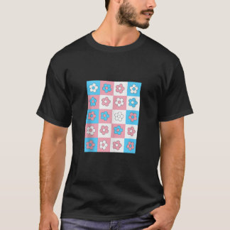 Retro transgender Flower LGBT Pride Month Proud Al T-Shirt