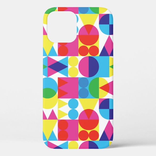 Retro transparent shapes background Case-Mate iPhone case (Back)