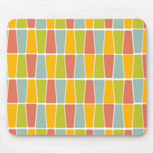 Retro Trapezoids Mouse Pad