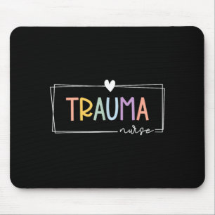 Retro Trauma Nurse Emergency Department RN and Mouse Pad