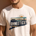 Retro Travel Iconic Connecticut  Graphic T-Shirt<br><div class="desc">Celebrate the charm of the Constitution State with this Retro Travel Iconic Connecticut Graphic T-Shirt. Featuring a vintage-inspired design that captures the unique beauty and historical essence of Connecticut, this shirt is perfect for travelers and residents alike. Made from high-quality materials for a comfortable fit, it's ideal for casual outings,...</div>