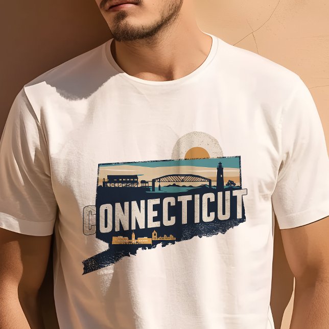 Retro Travel Iconic Connecticut  Graphic T-Shirt (Creator Uploaded)