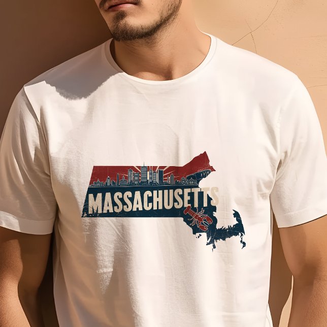 Retro Travel Iconic Massachusetts Graphic T-Shirt (Creator Uploaded)
