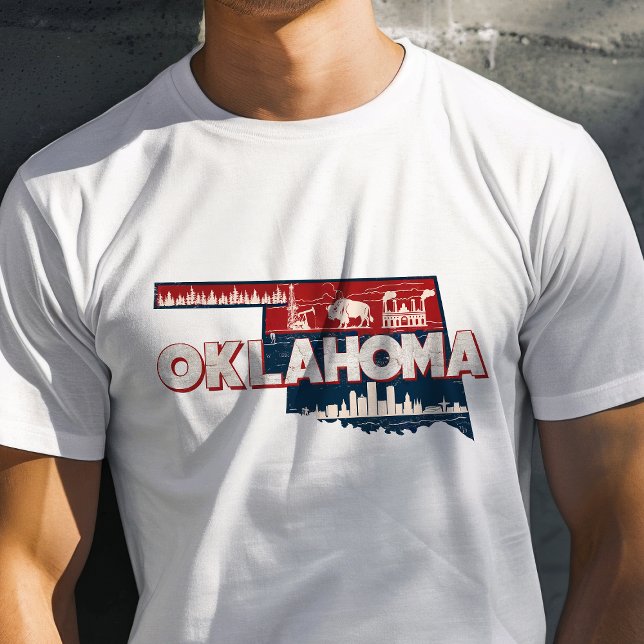 Retro Travel Iconic Oklahoma Graphic T-Shirt (Creator Uploaded)