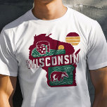 Retro Travel Iconic Wisconsin Graphic T-Shirt<br><div class="desc">Celebrate the Badger State with this Retro Travel Iconic Wisconsin Graphic T-Shirt. Featuring a vintage-inspired design that captures the unique charm and natural beauty of Wisconsin, this shirt is perfect for travelers and residents alike. Made from high-quality materials for a comfortable fit, it's ideal for casual outings, travel, and everyday...</div>