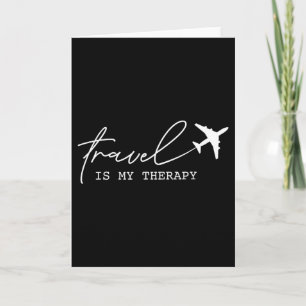 Retro Travel Is My Therapy 2024 Travel Vacation Tr Card