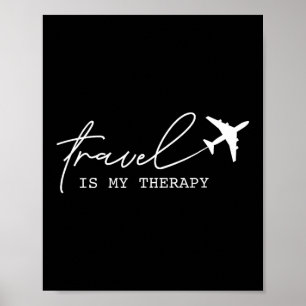 Retro Travel Is My Therapy 2024 Travel Vacation Tr Poster