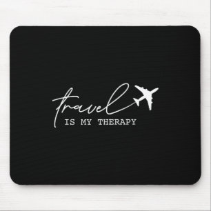 Retro Travel Is My Therapy Travel Vacation Travel Mouse Pad