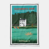 Retro Travel Poster Fletcher's Cove Washington DC