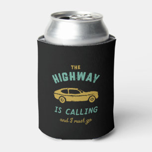 Retro Travel Road Trip Quote Highway Is Calling Can Cooler