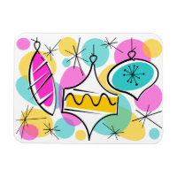 Retro Tree Baubles flexible magnet