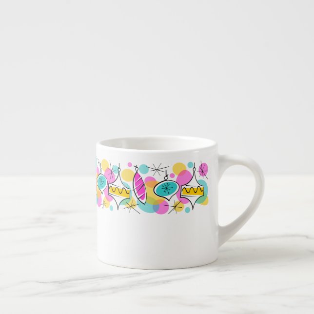 Retro Tree Baubles Line mug espresso (Right)