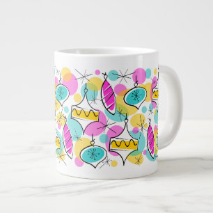 Retro Tree Baubles Multi mug jumbo