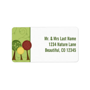 Retro Trees Address Labels