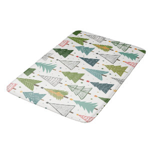 Retro Trees Bath Mat
